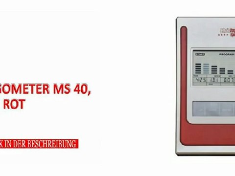Christopeit Ergometer MS 40, Silber Schwarz Rot