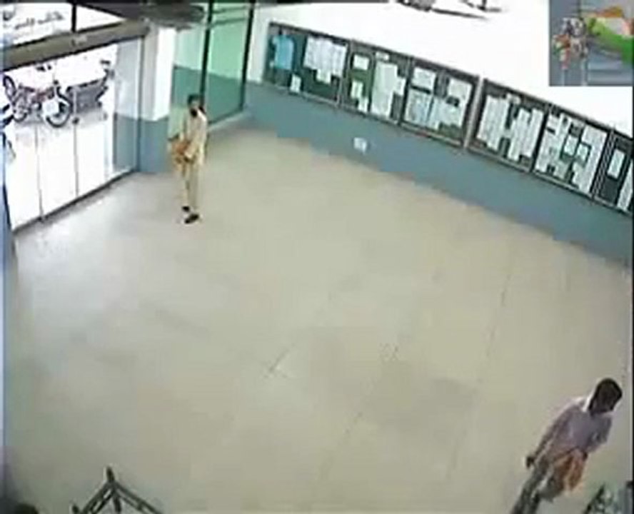 Man Determined to Walk Through Door
