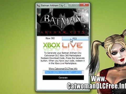 Batman Arkham City Catwoman Character Pack DLC Free on Xbox 360 And PS3