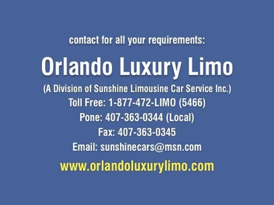 Ride in Luxury Stretch Limousine for your Port Canaveral Transportation, Wedding, Prom or Airport Transfer