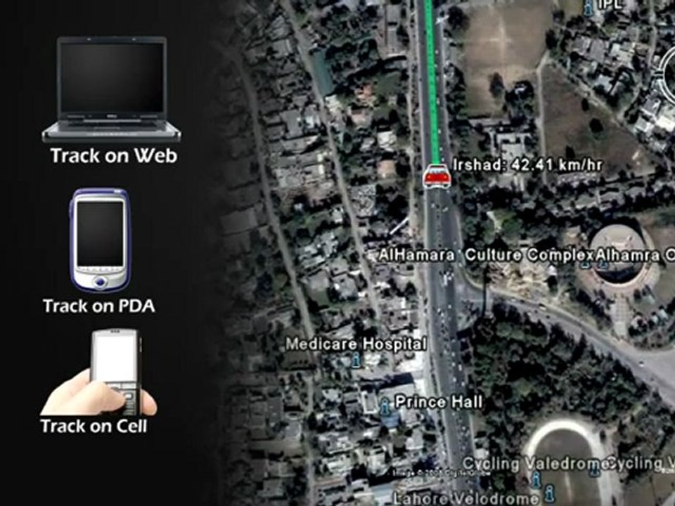 Real Time Vehicle Tracking Over Google Earth