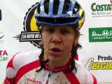 Rebecca Rusch (Specialized) chats after finishing second in stage 2 of La Ruta de los Conquistadores.