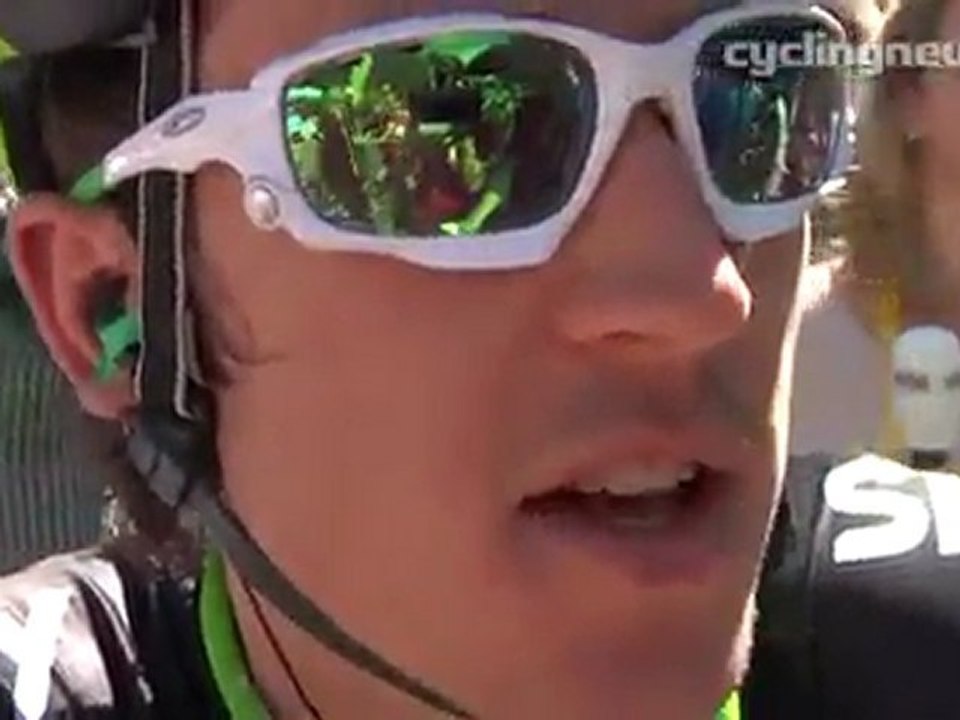 Thomas and Swift at start of Tour de France stage 18