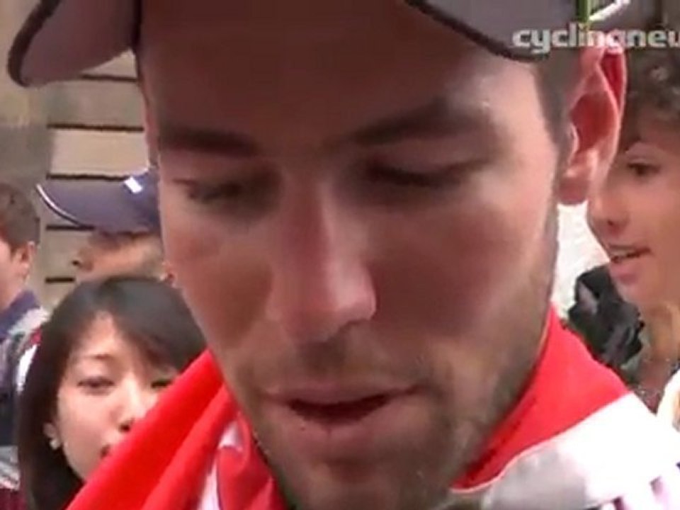 Mark Cavendish speaks after winning green jersey at Tour de France stage 21