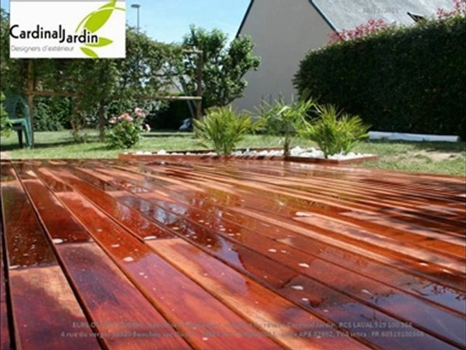 terrasse bois exotique et galets