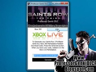 Descargar video: Get Free Saints Row 3 Professor Genki DLC - Xbox 360 - PS3