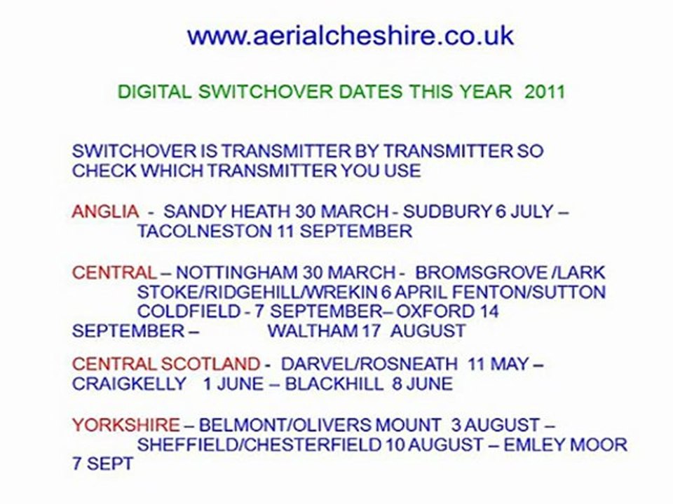Digital switchover UK