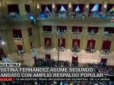 Inicia segundo mandato de Cristina Fernández en Argentina