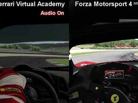 Ferrari Virtual Academy vs Forza Motorsport 4 - Ferrari F458 Challenge at Mugello