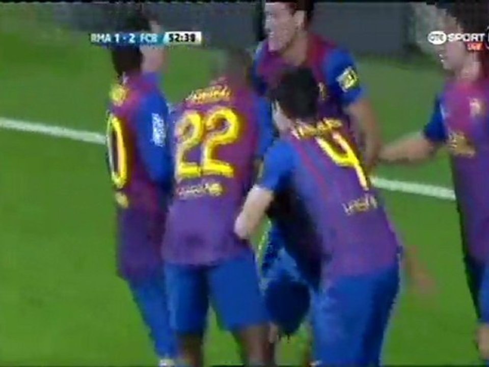Real Madrid vs Barcelona 1-2 Goal Xavi 53'