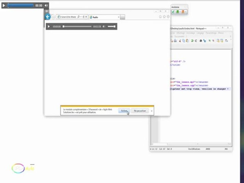 la balise audio en html5