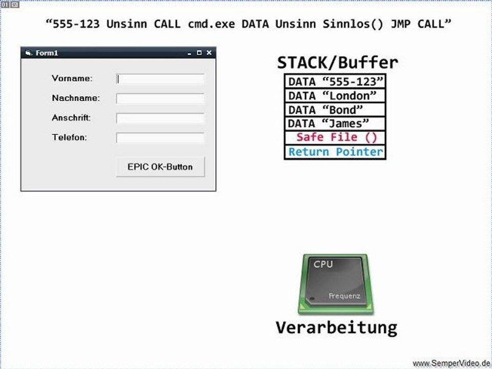 Buffer-overflow / pufferüberlauf