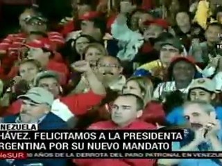Presidente Chávez felicita a Cristina Fernández