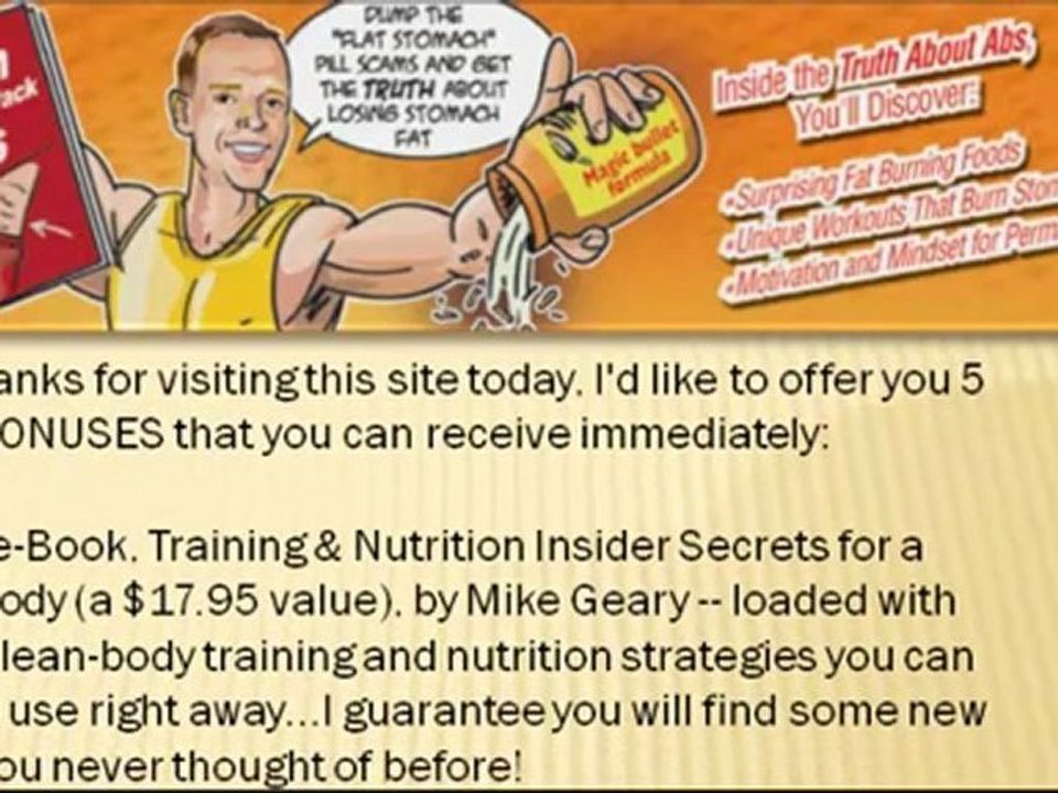 Weight Lost Plans -  Mike Geary, fat that burns belly fat