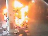 Petol tanker bursts into flames