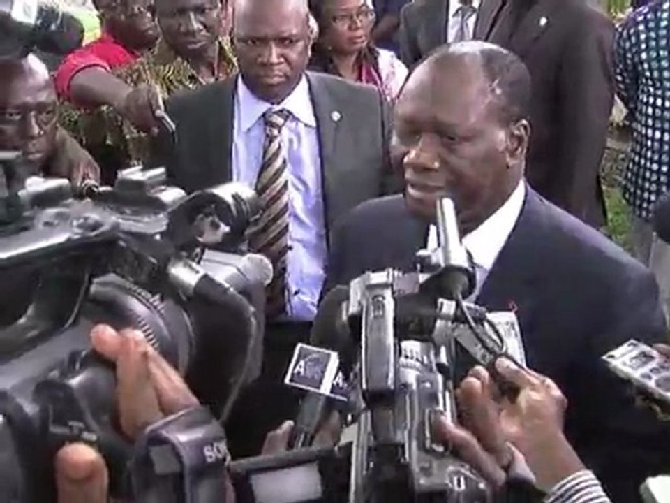 Ouattara votes in I.Coast election