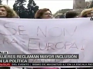 Mujeres italianas exigen mayor inclusión