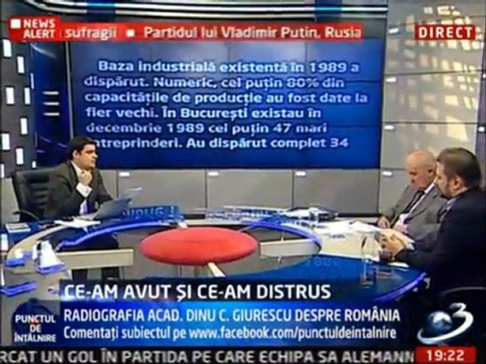 Acad. Dinu C Giurescu la Punctul de intalnire: CE-AM AVUT SI CE-AM DISTRUS (1)