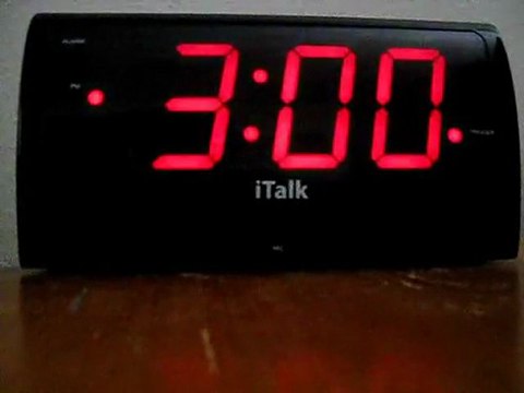 iTalk Clock with Voice Command Response LED Alarm Clock
