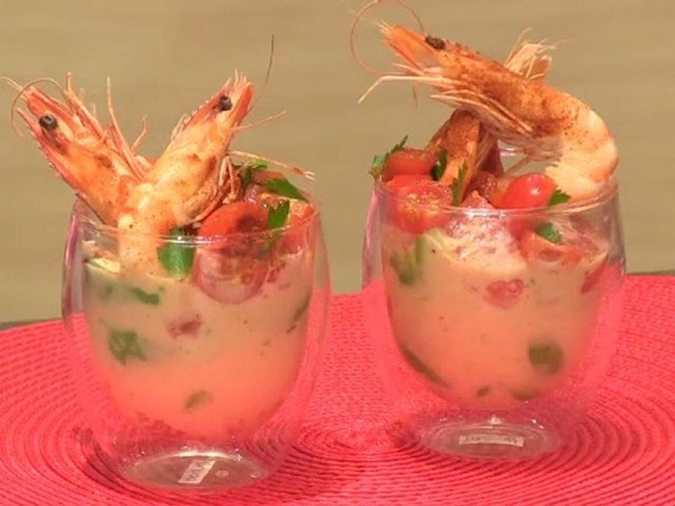 Verrine avocat-crevette, sauce cocktail - 750 Grammes