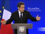 Conférence de presse de N. Sarkozy à Bruxelles