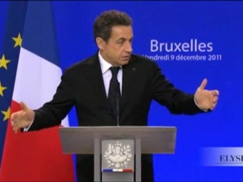 Conférence de presse de N. Sarkozy à Bruxelles