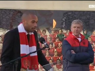 Les larmes de Thierry Henry et sa statue