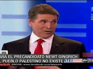 EEUU:precandidato Gingrich declara que Palestina no existe