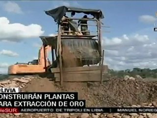 Bolivia construirá plantas para extracción de oro