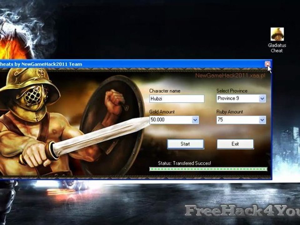 Gladiatus Cheat Gold and Ruby - FREE DOWNLOAD