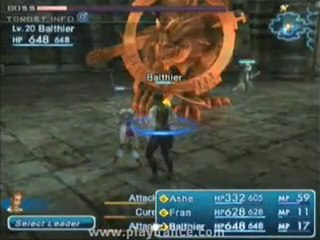 Final Fantasy XII (PS2) - Combat dynamique contre un boss terrifiant