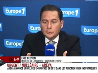 Eric Besson nie la perte d'emplois chez Areva