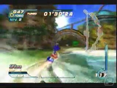 Sonic Riders (PS2) - Course simple avec Sonic.