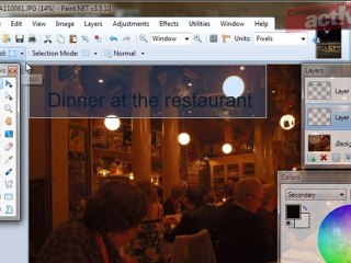 Add a caption to an image in Paint.NET