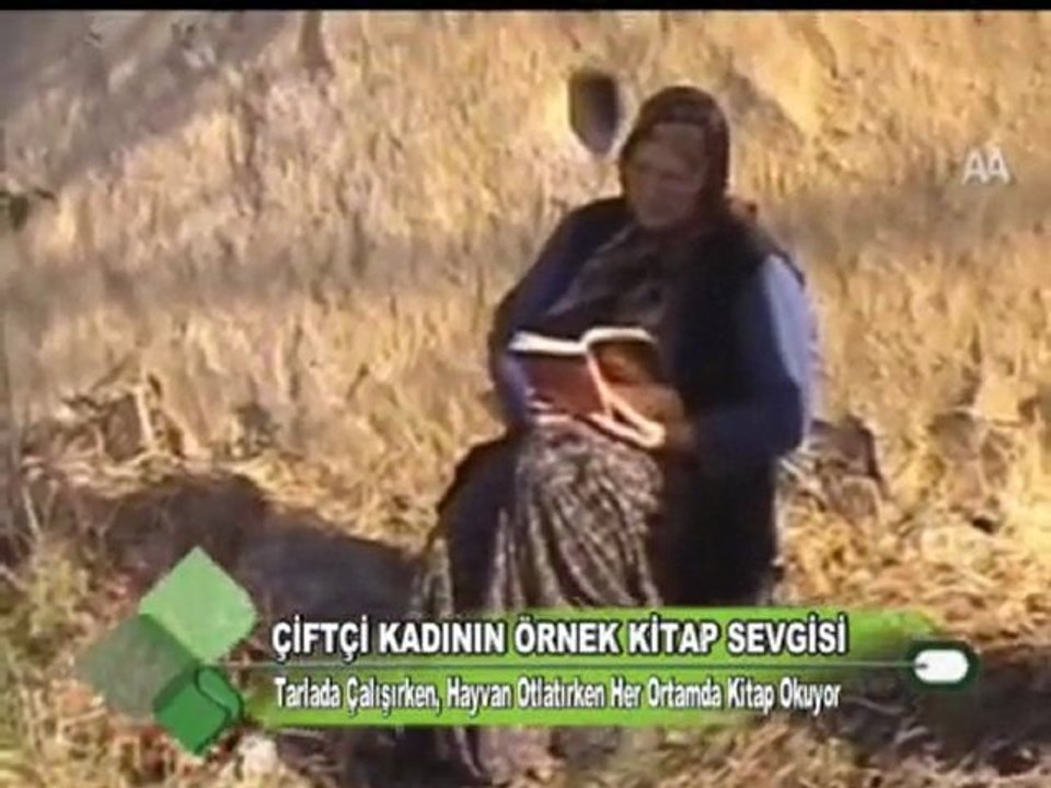 ÇİFTÇİ KADININ ÖRNEK KİTAP SEVGİSİ