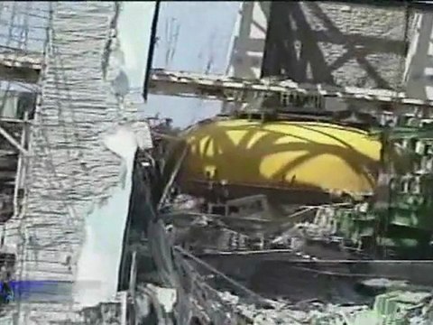 La centrale de Fukushima vue depuis un drone