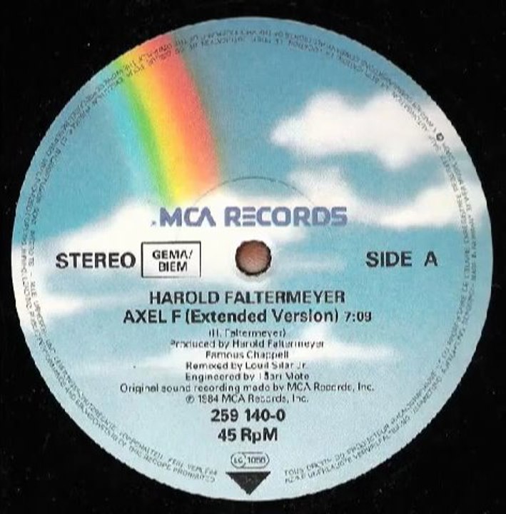 Harold Faltermeyer - Axel F (Maxi 45 tours)