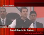 Congress General Secretary Rahul Gandhi in Badaun U.P