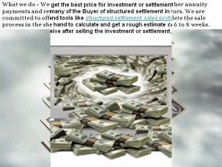 structured settlement sales professionals