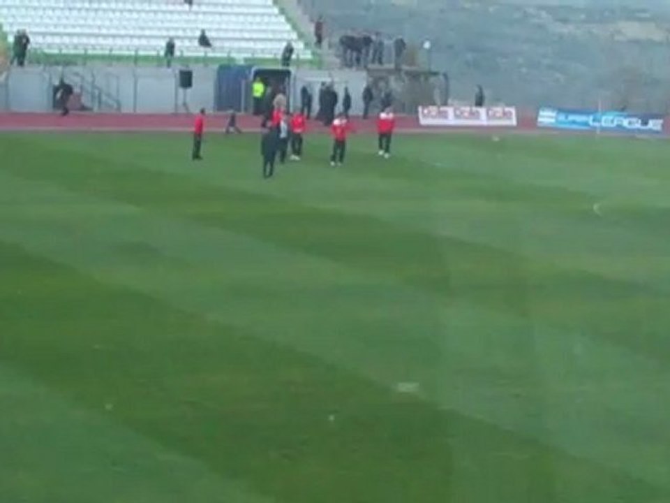 Αναγνωριστική βόλτα των παικτών του Ολυμπιακού