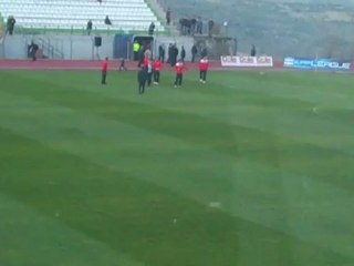 Αναγνωριστική βόλτα των παικτών του Ολυμπιακού