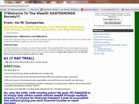 Wealth Masterminds Society - Learn The Mastery Secrets Of Wealth For $1 Today!
