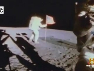 American flag flutters on Moon - inspite of no atmosphre/air
