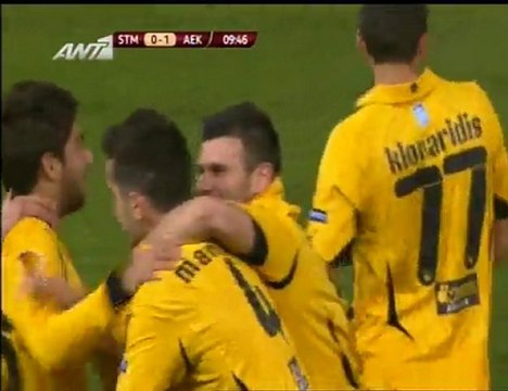 Στουρμ Γκρατς vs. ΑΕΚ | Το 0-1 από τον Μανωλά