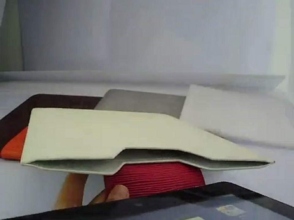 Super Slim Leather Pouch Bag For iPad 2 - White