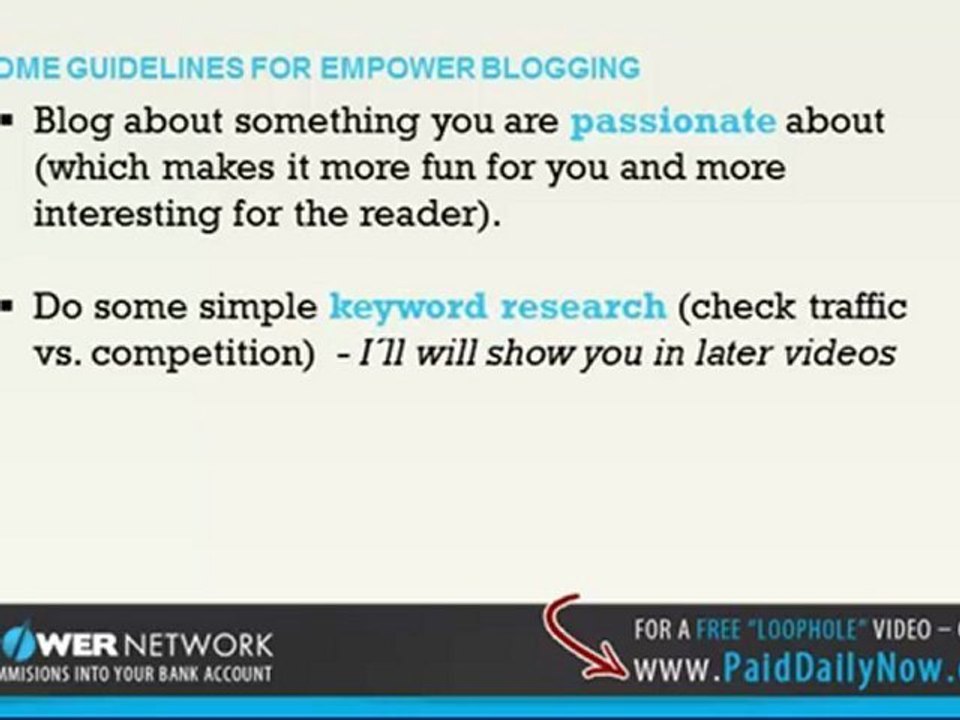 empower network viral blogging system