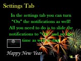 What is found in different tabs of iPhone Greetingz application