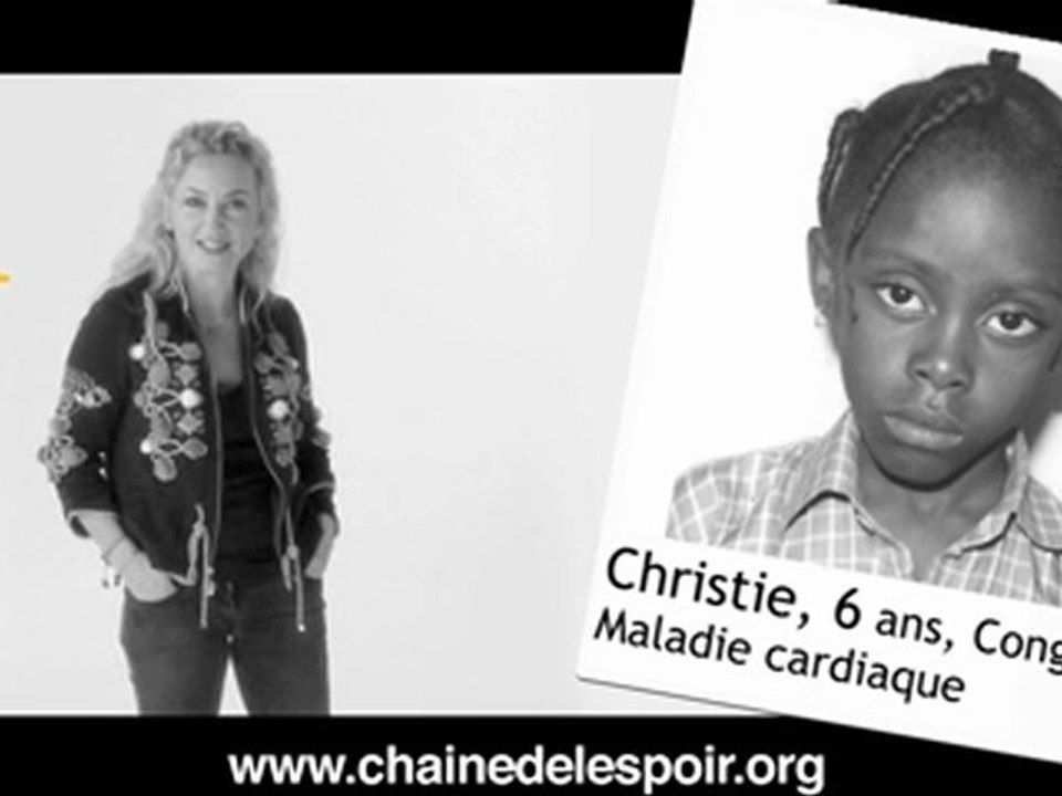Christelle Cholet soutient La Chaîne de l'Espoir