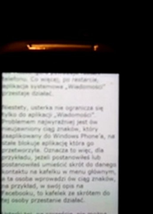 Artykuł luka w Windows Phone