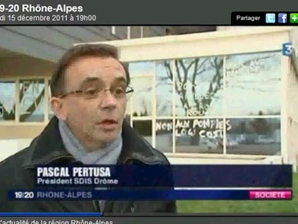 Journal France 3 / SPP de la Drôme en colere